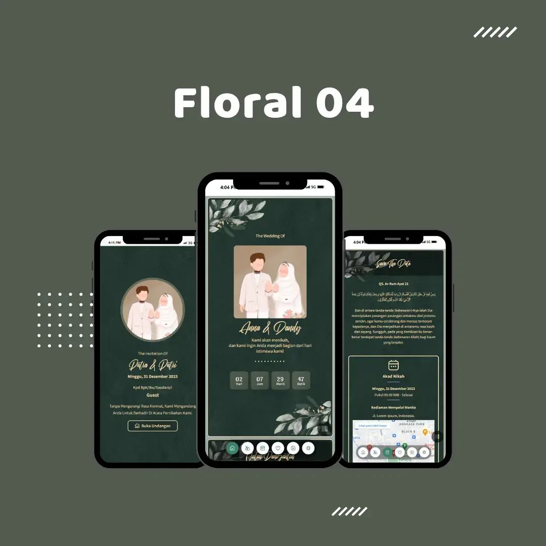 Tema undangan dinikahin floral 4